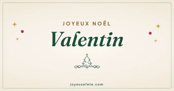 Image « Joyeux Noël Valentin » au format large