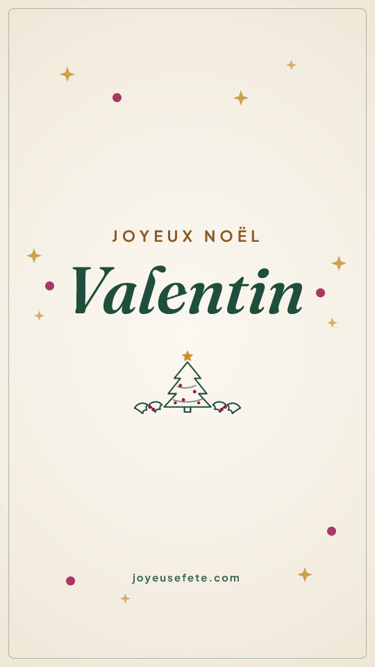 Image « Joyeux Noël Valentin » au format story