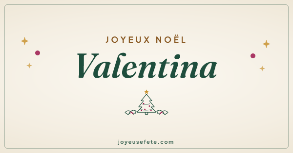 Image « Joyeux Noël Valentina » au format large