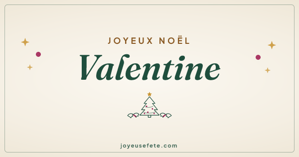 Image « Joyeux Noël Valentine » au format large