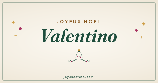 Image « Joyeux Noël Valentino » au format large