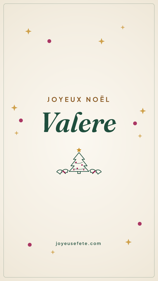 Image « Joyeux Noël Valere » au format story