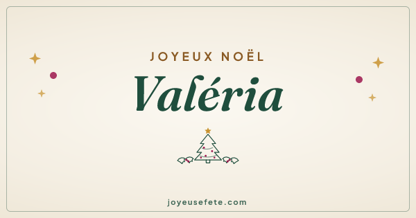 Image « Joyeux Noël Valéria » au format large