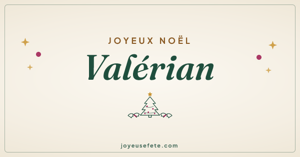 Image « Joyeux Noël Valérian » au format large