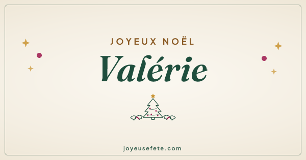 Image « Joyeux Noël Valérie » au format large