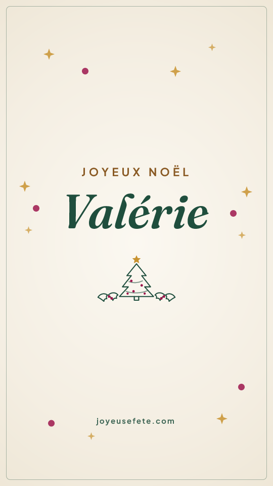 Image « Joyeux Noël Valérie » au format story