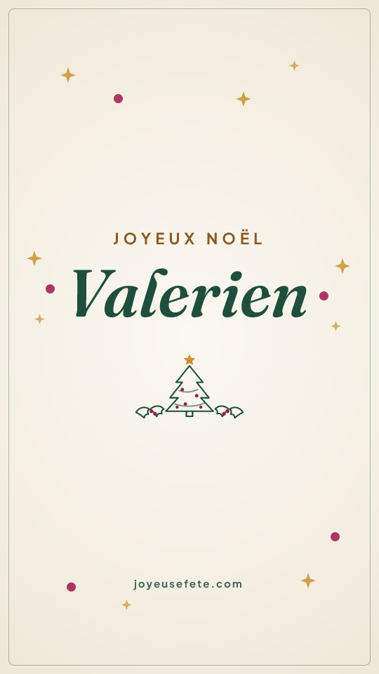 Image « Joyeux Noël Valerien » au format story