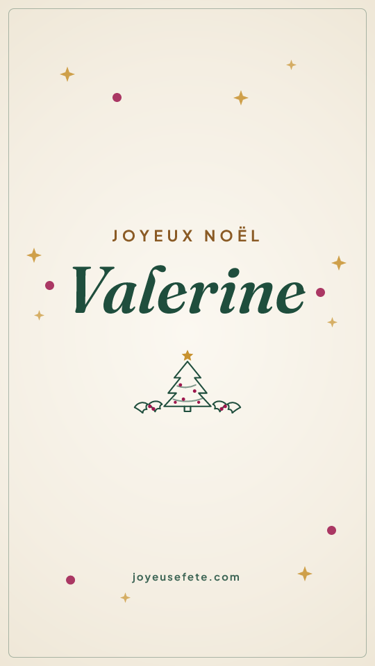 Image « Joyeux Noël Valerine » au format story