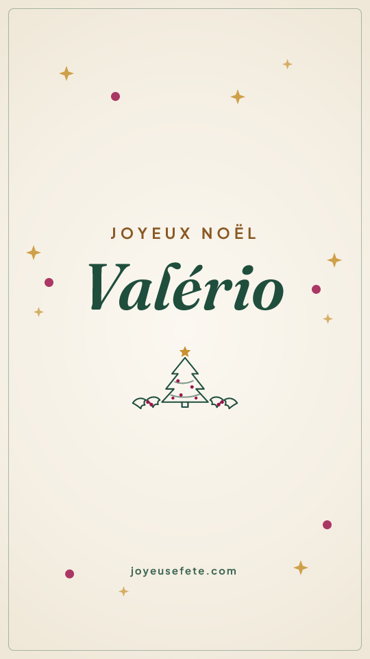 Image « Joyeux Noël Valério » au format story
