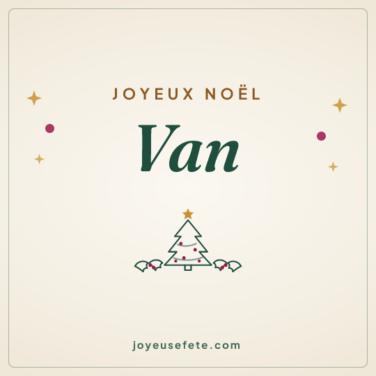 Image carrée « Joyeux Noël Van » pour WhatsApp