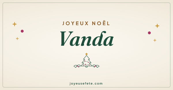 Image « Joyeux Noël Vanda » au format large