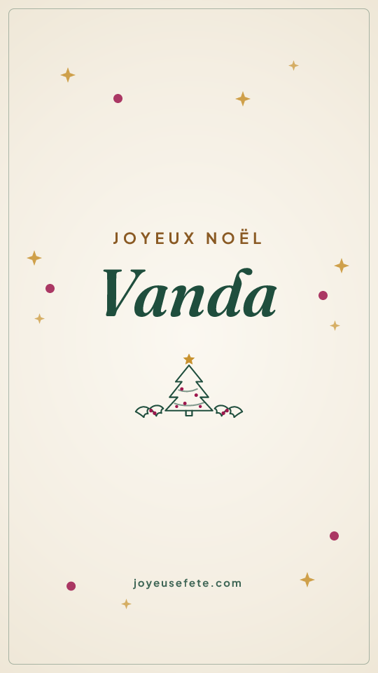 Image « Joyeux Noël Vanda » au format story