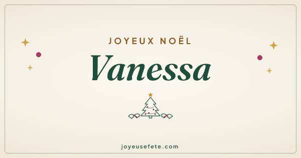 Image « Joyeux Noël Vanessa » au format large