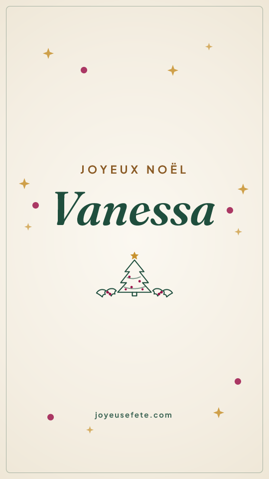 Image « Joyeux Noël Vanessa » au format story