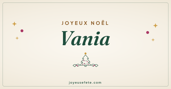 Image « Joyeux Noël Vania » au format large