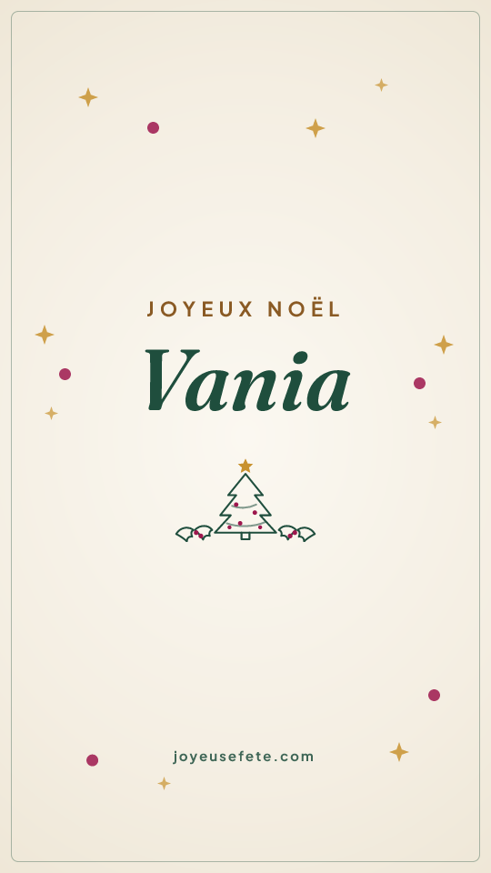 Image « Joyeux Noël Vania » au format story