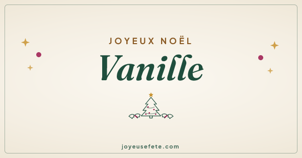 Image « Joyeux Noël Vanille » au format large