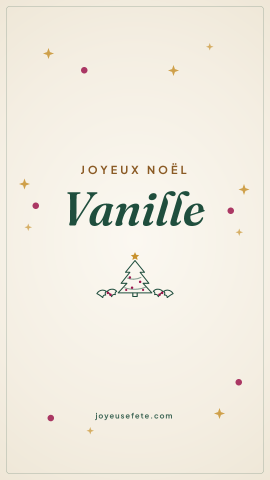 Image « Joyeux Noël Vanille » au format story