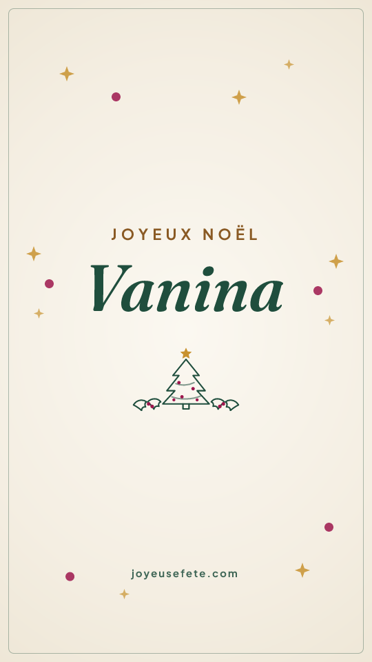 Image « Joyeux Noël Vanina » au format story