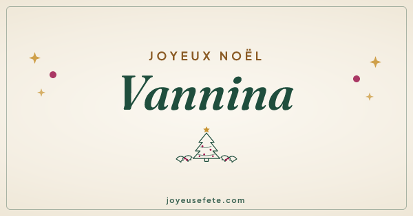 Image « Joyeux Noël Vannina » au format large