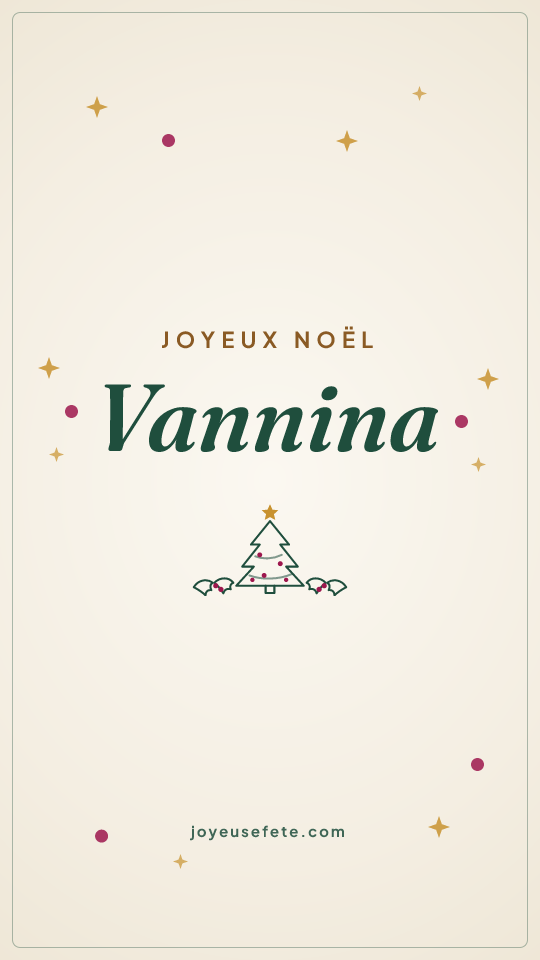 Image « Joyeux Noël Vannina » au format story