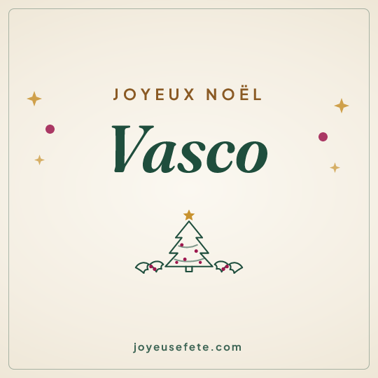 Image carrée « Joyeux Noël Vasco » pour WhatsApp
