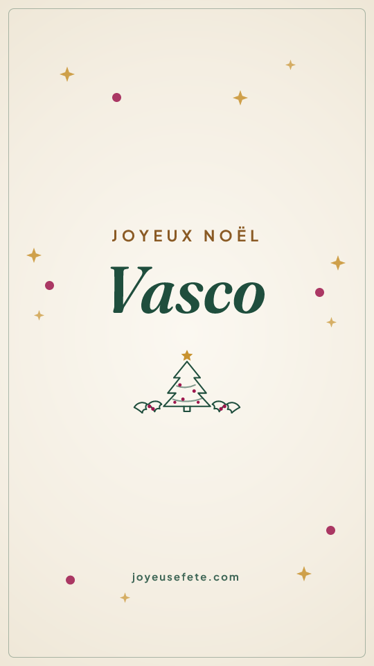 Image « Joyeux Noël Vasco » au format story