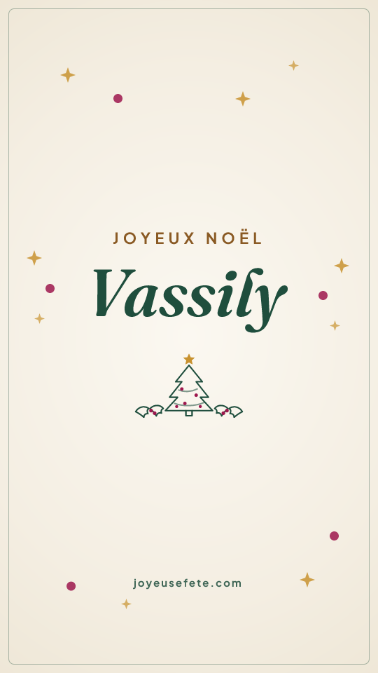 Image « Joyeux Noël Vassily » au format story