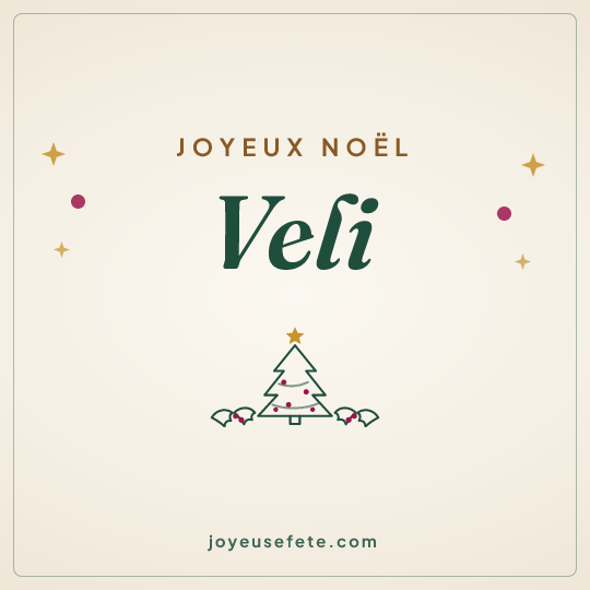 Image carrée « Joyeux Noël Veli » pour WhatsApp