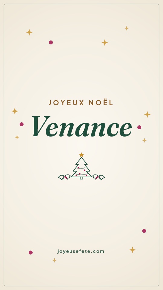 Image « Joyeux Noël Venance » au format story