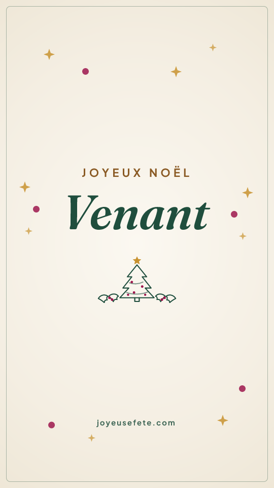 Image « Joyeux Noël Venant » au format story