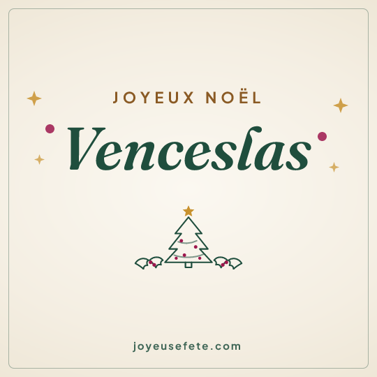 Image carrée « Joyeux Noël Venceslas » pour WhatsApp