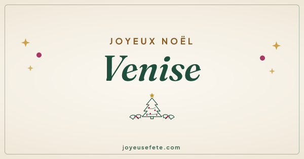 Image « Joyeux Noël Venise » au format large
