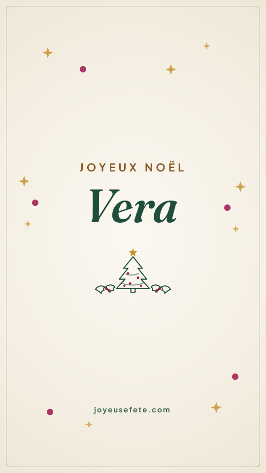 Image « Joyeux Noël Vera » au format story