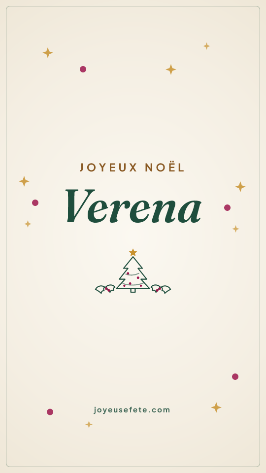 Image « Joyeux Noël Verena » au format story