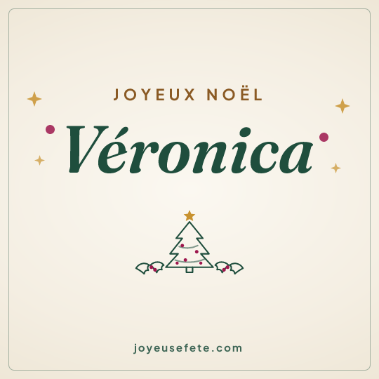 Image carrée « Joyeux Noël Véronica » pour WhatsApp