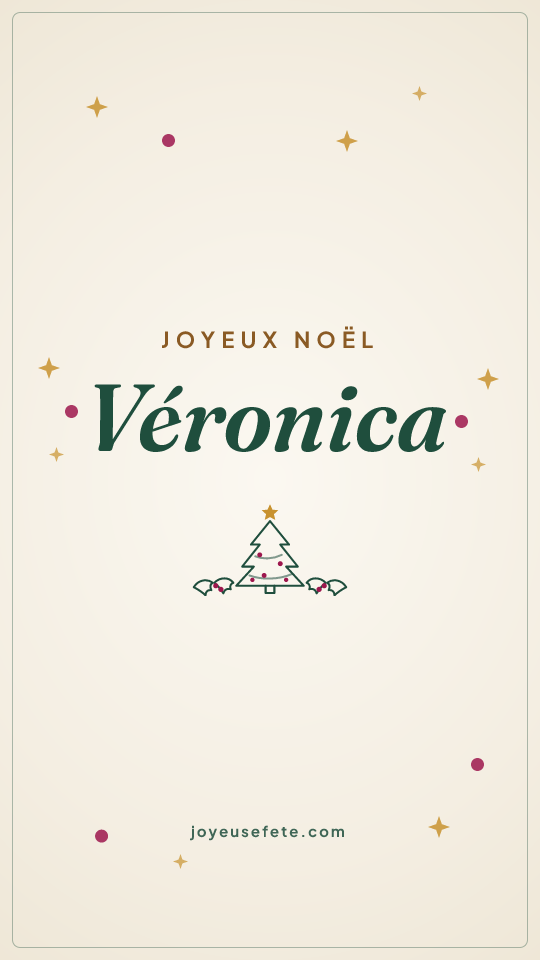 Image « Joyeux Noël Véronica » au format story