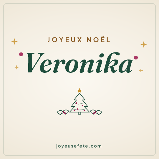 Image carrée « Joyeux Noël Veronika » pour WhatsApp