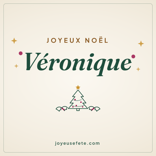 Image carrée « Joyeux Noël Véronique » pour WhatsApp