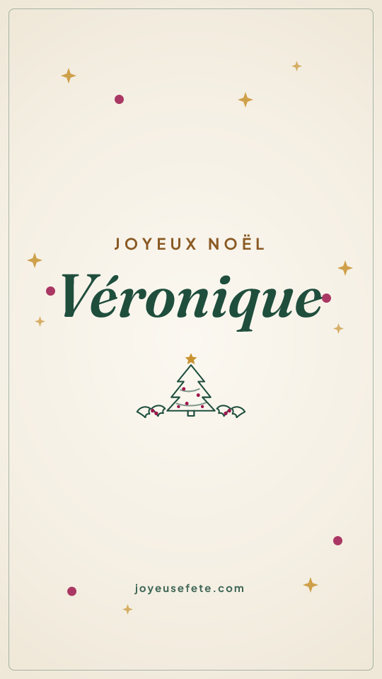 Image « Joyeux Noël Véronique » au format story