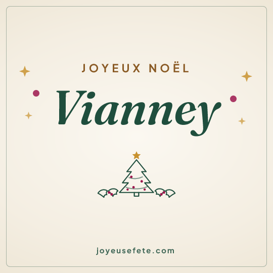Image carrée « Joyeux Noël Vianney » pour WhatsApp