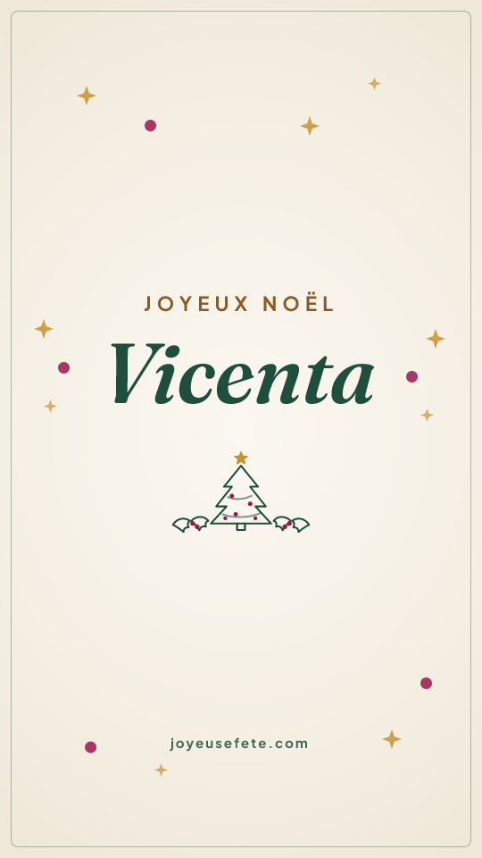 Image « Joyeux Noël Vicenta » au format story