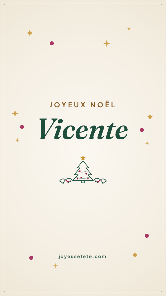 Image « Joyeux Noël Vicente » au format story