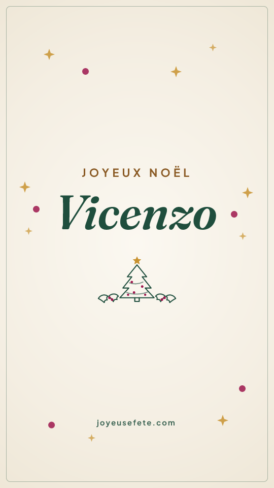 Image « Joyeux Noël Vicenzo » au format story