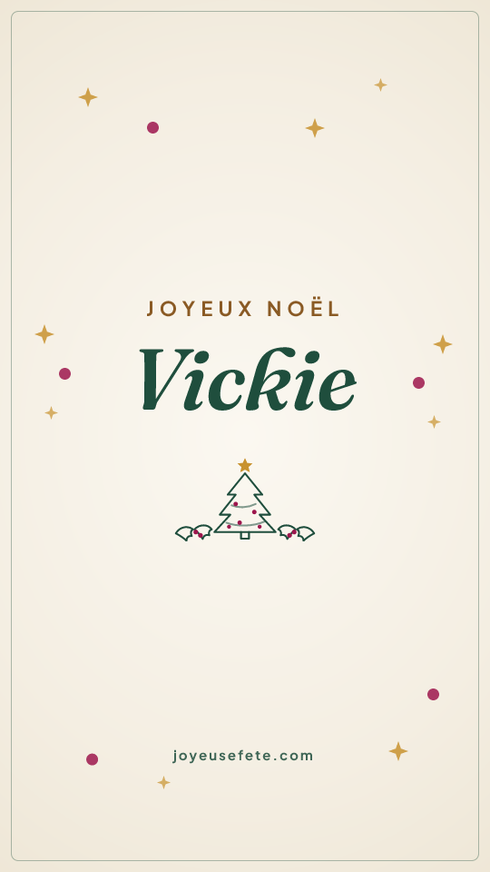 Image « Joyeux Noël Vickie » au format story