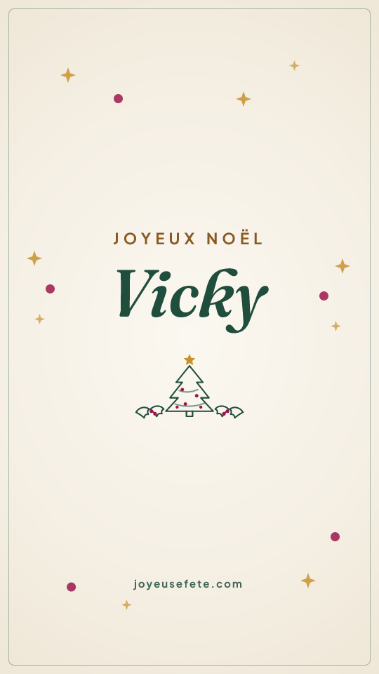 Image « Joyeux Noël Vicky » au format story