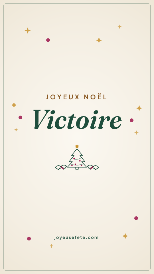 Image « Joyeux Noël Victoire » au format story