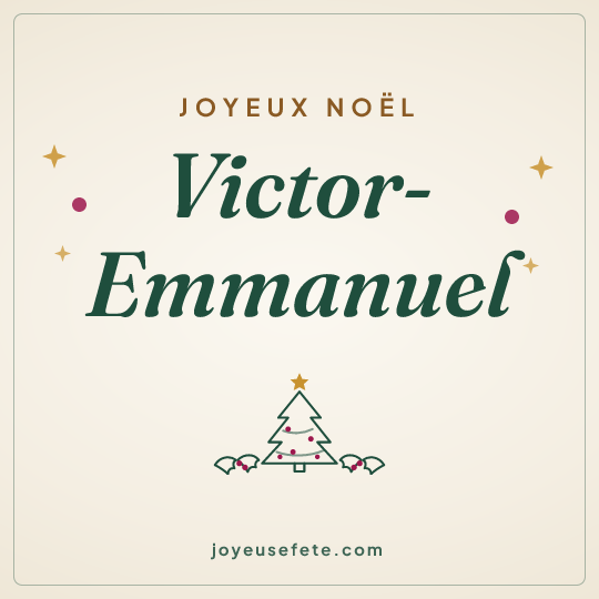 Image carrée « Joyeux Noël Victor-Emmanuel » pour WhatsApp