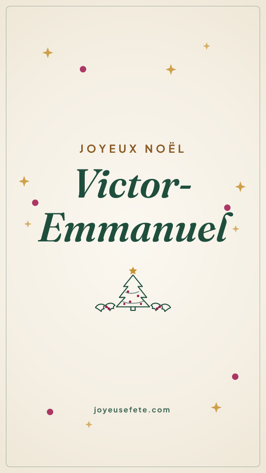 Image « Joyeux Noël Victor-Emmanuel » au format story