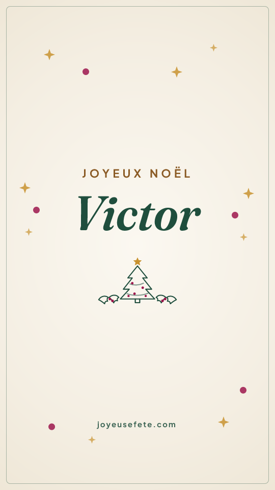 Image « Joyeux Noël Victor » au format story